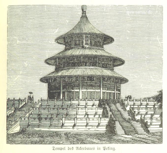 Erntehalle des Himmeltempels um 1899